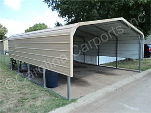 Regular Roof Style Carport with One Panel Each Side